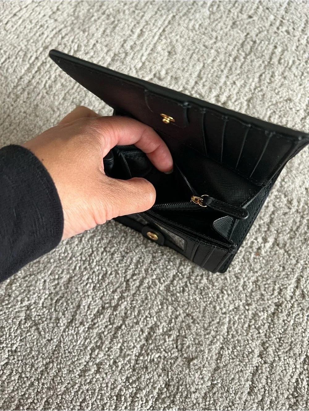 Michael Kors Black Wallet with Gold Logo